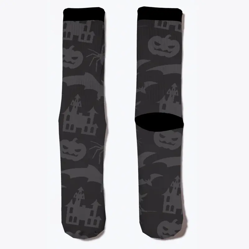 Halloween Grayscale Socks